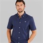Crew Clothing Mens Short Sleeve Oxford Shirt Heritage Navy