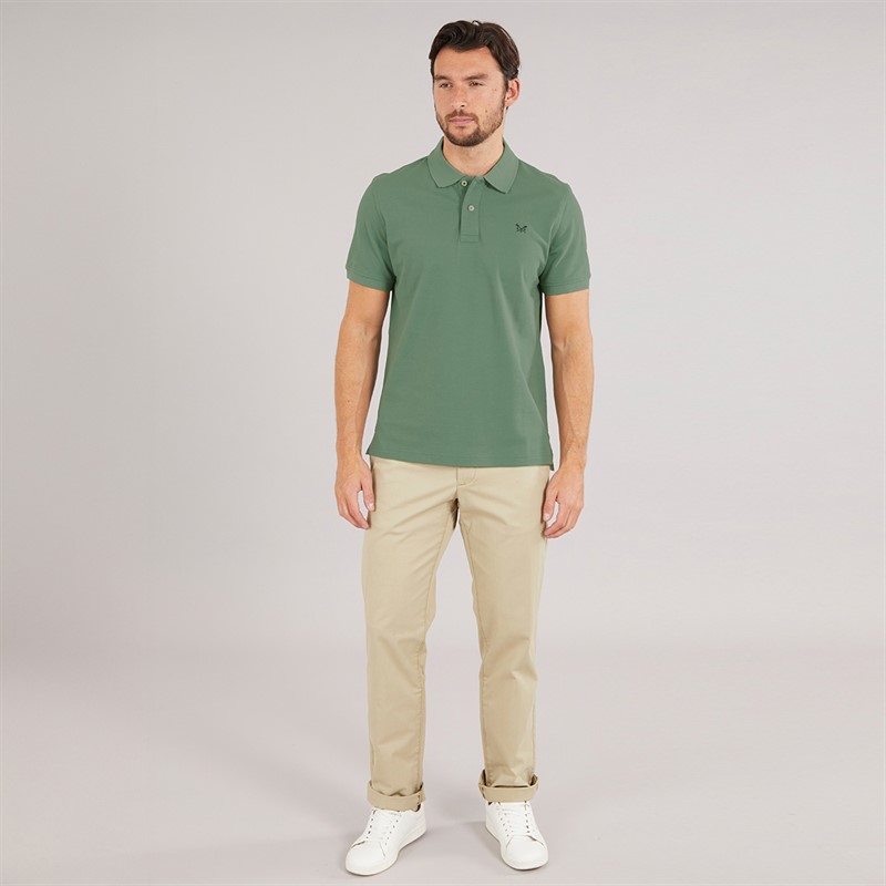 Crew Clothing Mens Melbury Polo Shirt Sagebrush