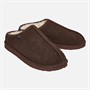 Crew Clothing Mens Suede Low Back Slippers Chocolate