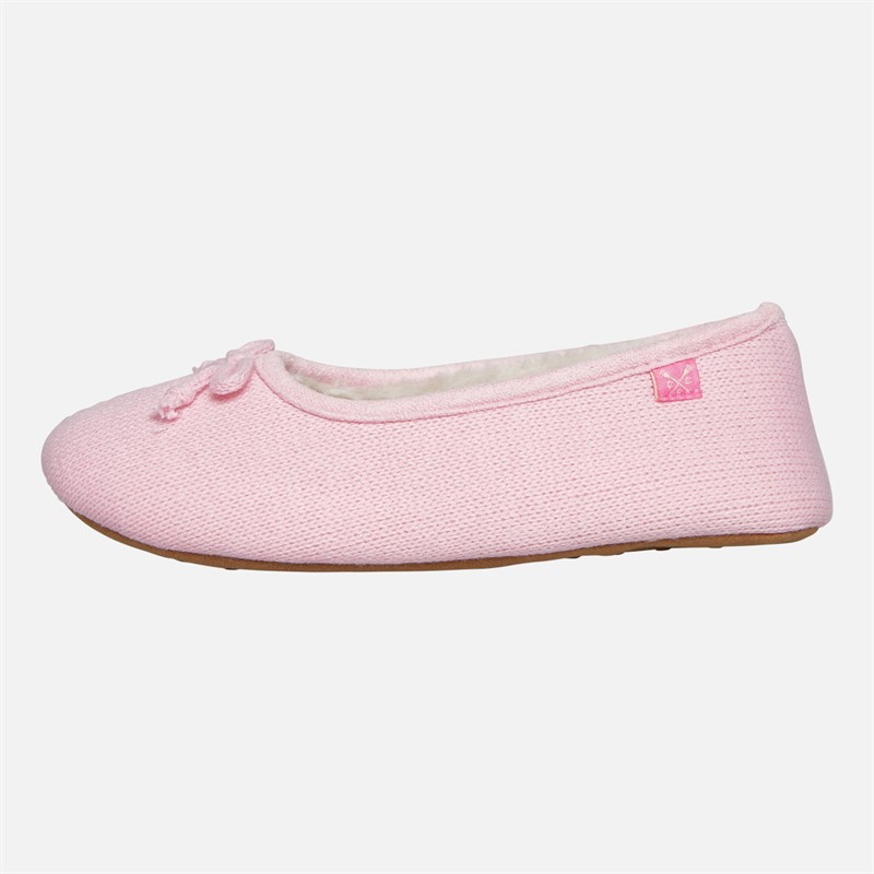 Crew Clothing Womens Soft Ballet Slippers Cameo Pink