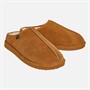 Crew Clothing Mens Suede Low Back Slippers Tan