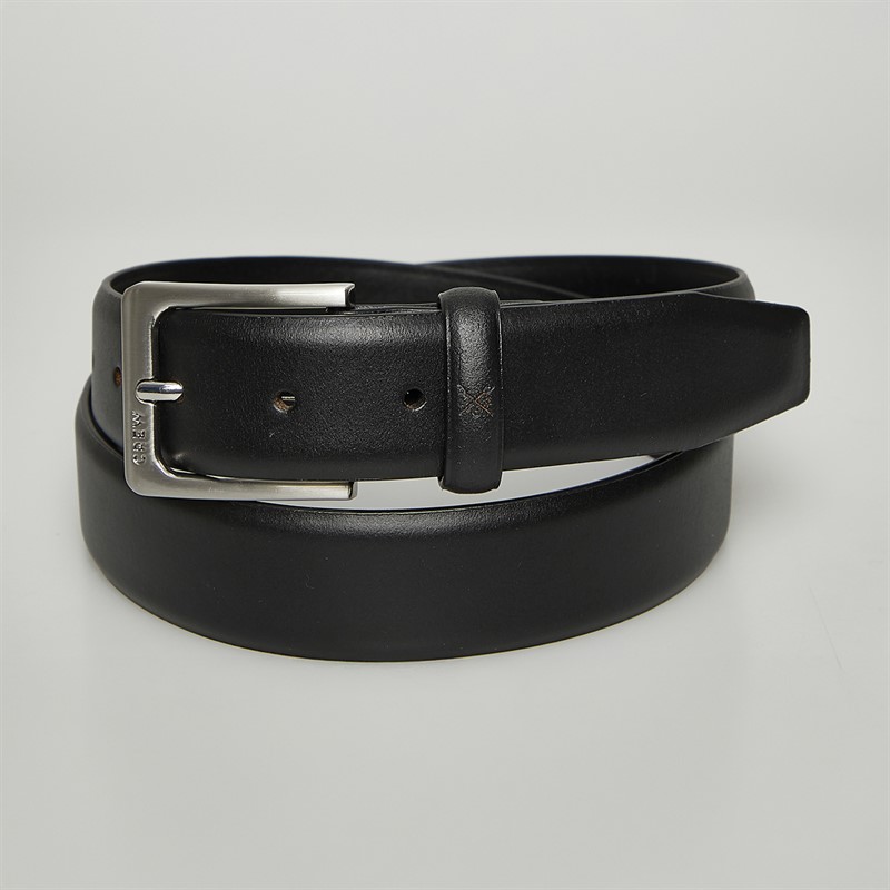Crew Clothing Mens Leather Belt Black