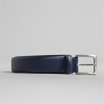 Crew Clothing Mens Leather Belt Blue