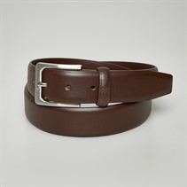 Crew Clothing Mens Leather Belt Chocolate