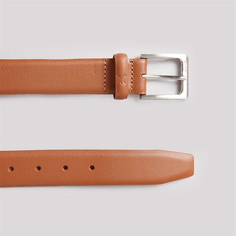 Crew Clothing Mens Leather Belt Tan