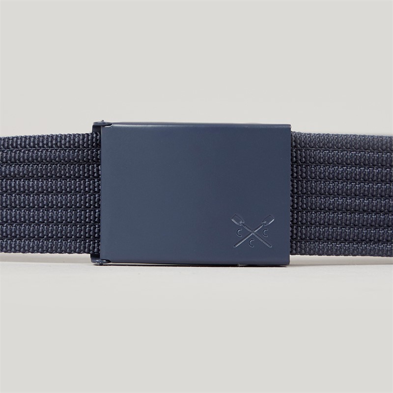 Crew Clothing Mens Webbing Clip Belt Navy
