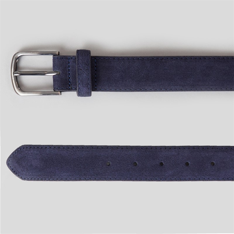 Crew Clothing Mens Smart Suede Belt Navy