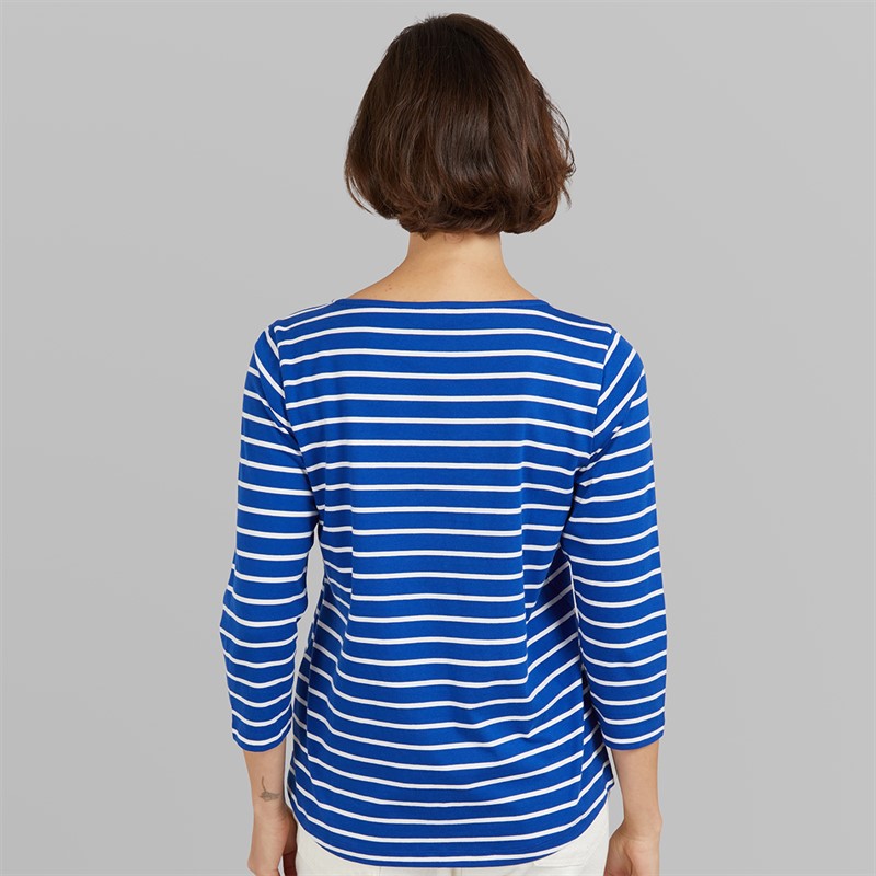Crew Clothing Womens Breton Long Sleeve Top Surf The Web/Heritage Navy