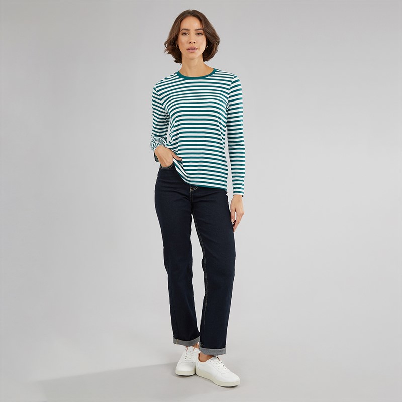 Crew Clothing Womens Supersoft Crew Top Ocean Depths