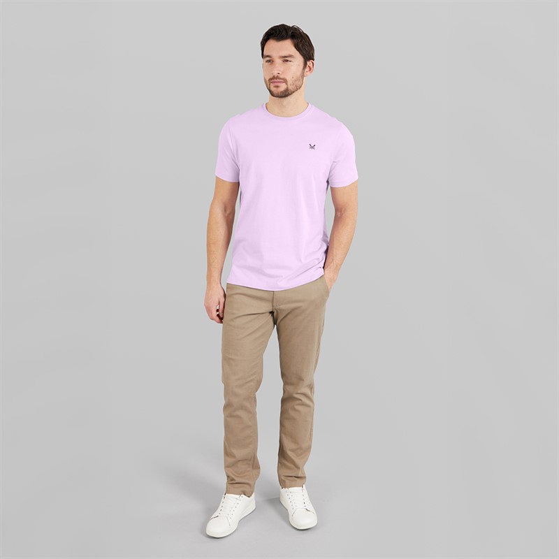 Crew Clothing Mens Round Neck T-Shirt Lilac
