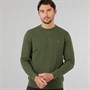 Crew Clothing Mens French Rib Crew Neck Sweatshirt Kombu Green