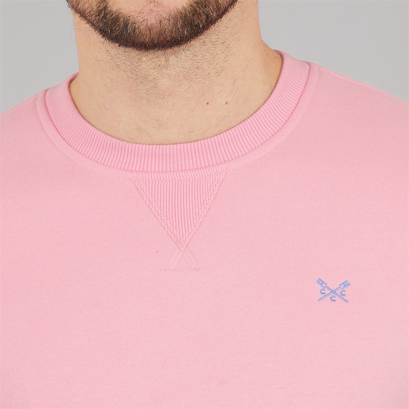 Crew Clothing Mens Crew Neck Sweatshirt Cameo Pink