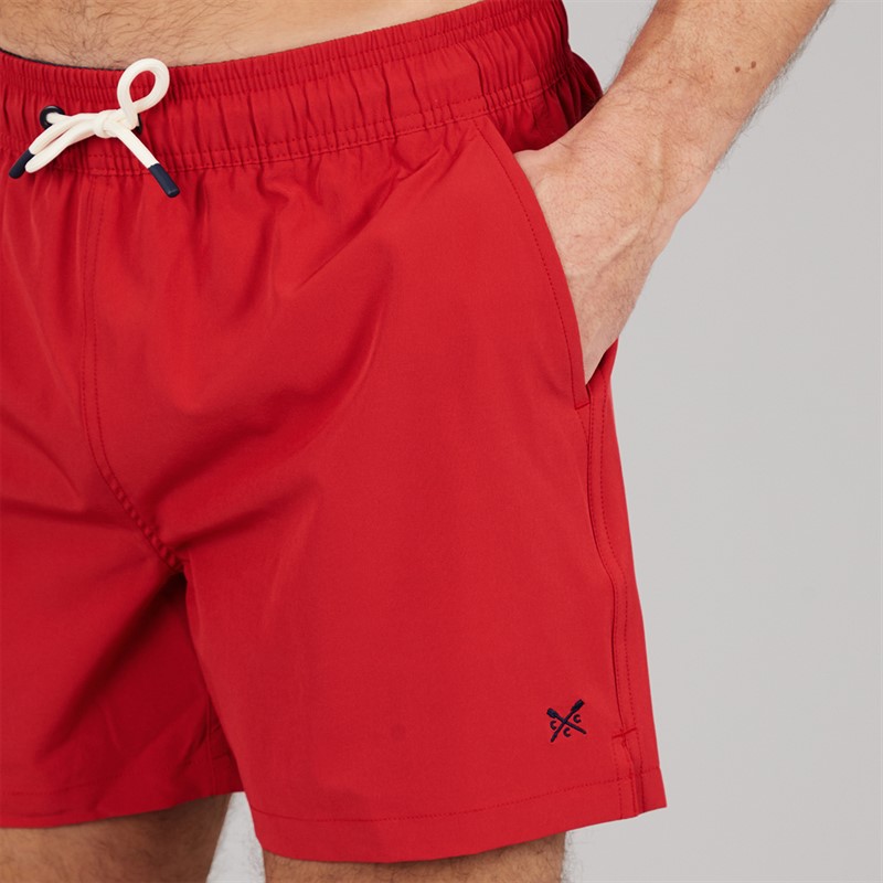 Crew Clothing Mens Swim Shorts Crimson