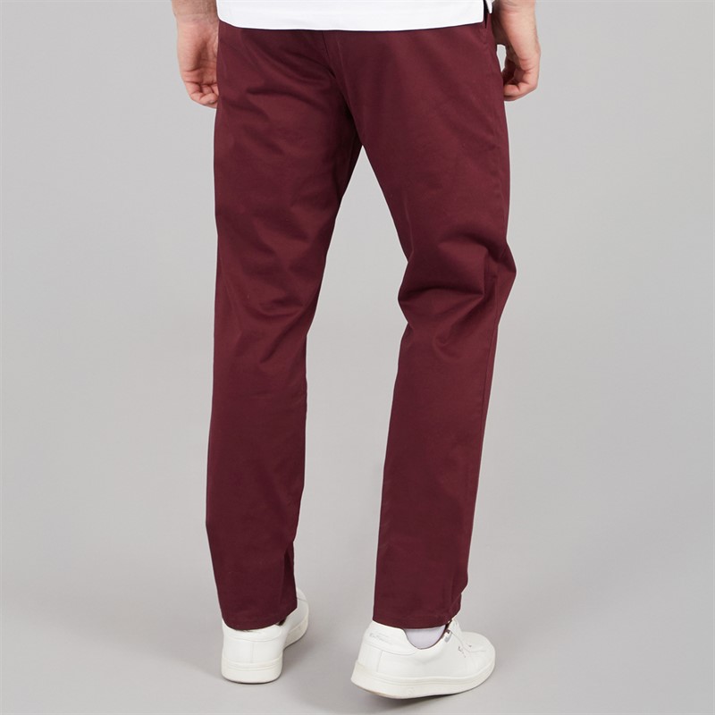 Crew Clothing Mens Slim Fit Chinos Heritage Burgundy