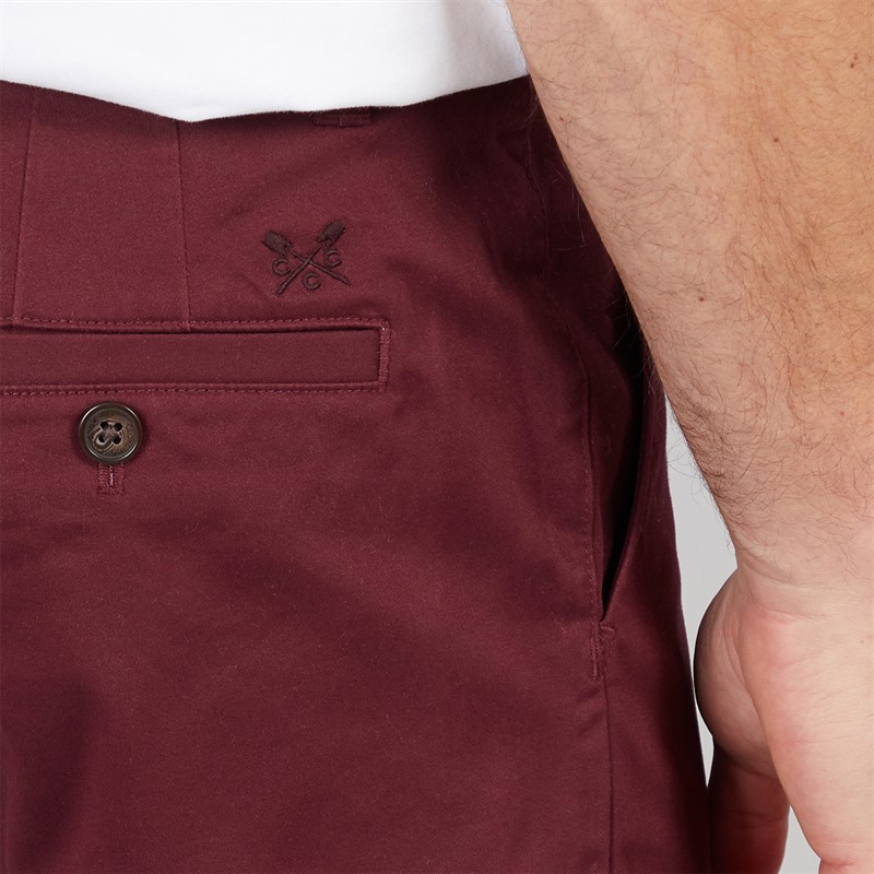 Crew Clothing Mens Slim Fit Chinos Heritage Burgundy