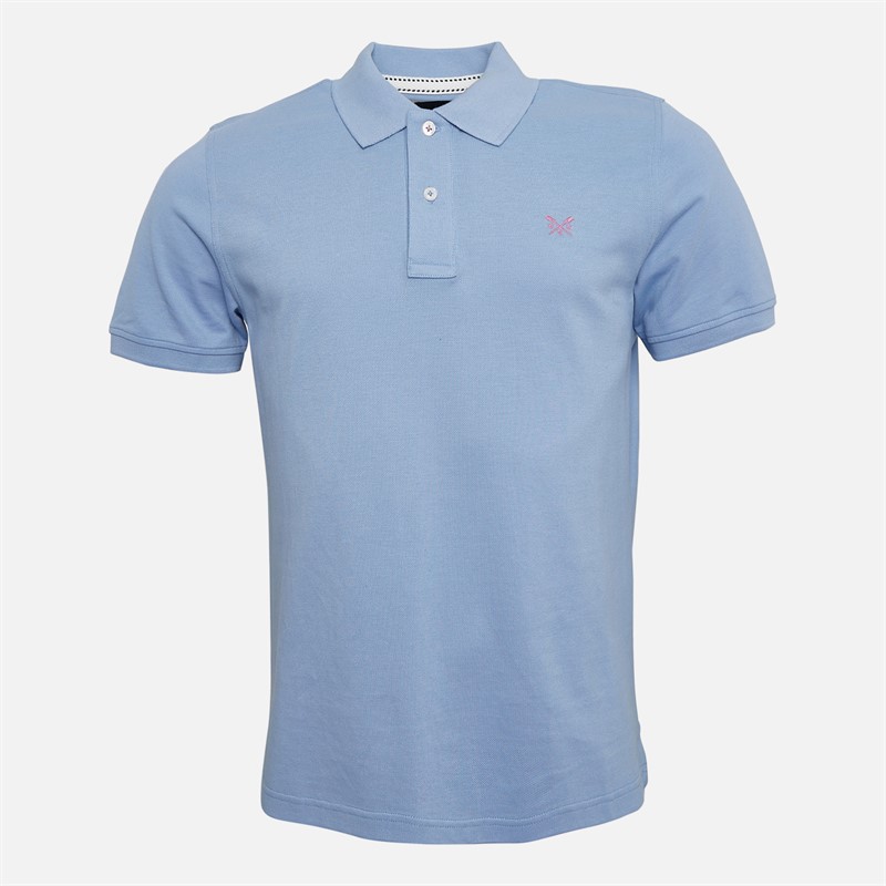 Crew Clothing Mens Melbury Polo Shirt Della Robbia Blue