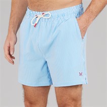 Crew Clothing Mens Stripe Seersucker Swim Shorts Heritage Navy/Heritage White Blue/Heritage White