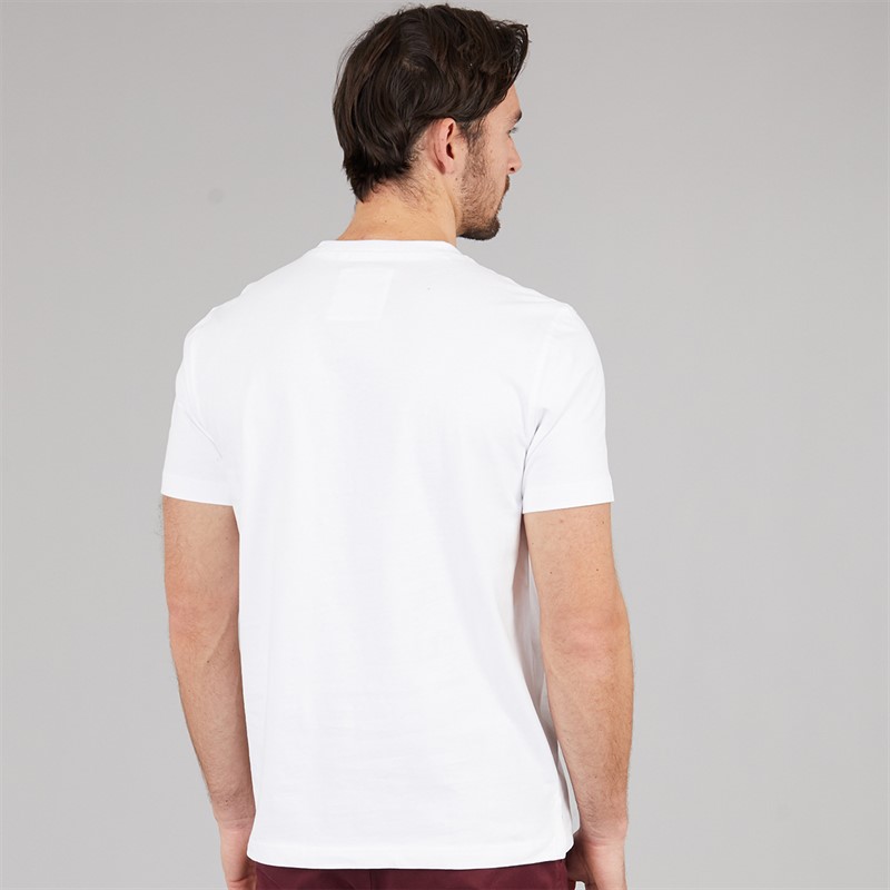 Crew Clothing Mens Oars Print T-Shirt Heritage White