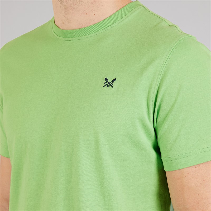 Crew Clothing Mens Round Neck T-Shirt Light Green Grass