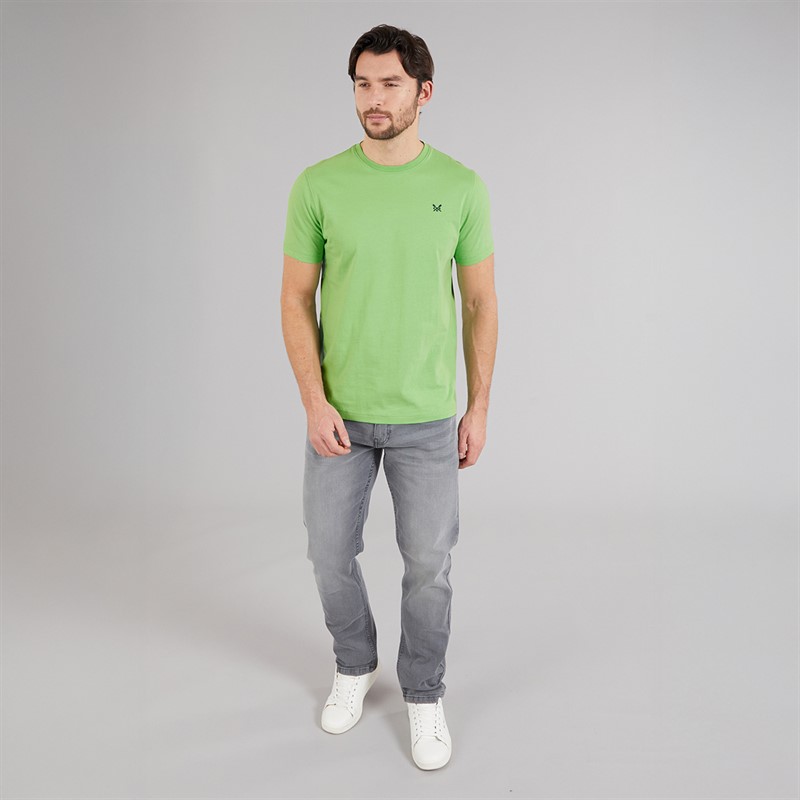 Crew Clothing Mens Round Neck T-Shirt Light Green Grass
