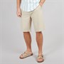 Crew Clothing Mens Linen Blend Shorts Heritage Stone/Heritage White