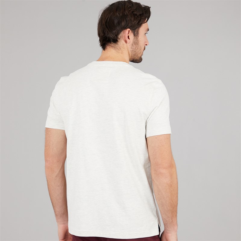 Crew Clothing Mens Fish Print T-Shirt Rainy Day Marl