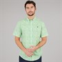 Crew Clothing Mens Short Sleeve Verity Poplin Shirt Light Grass Green