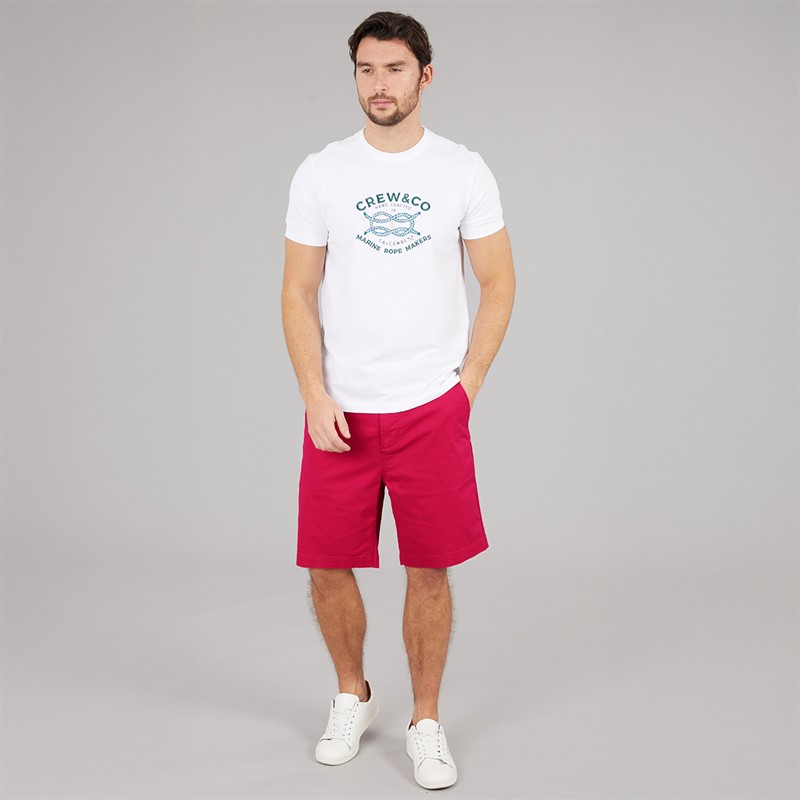 Crew Clothing Mens Chino Shorts Cherries Jubilee
