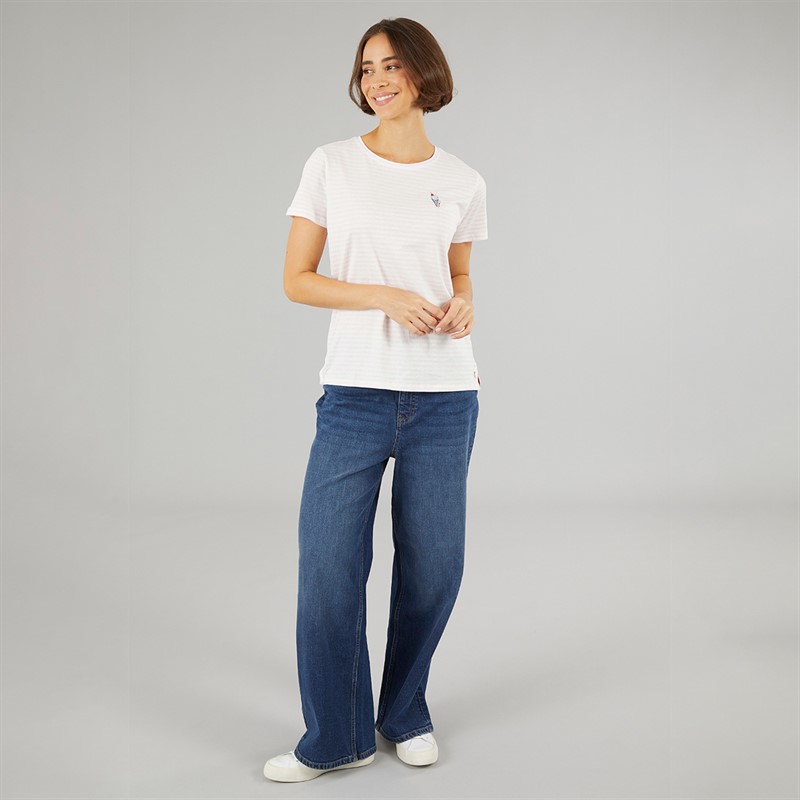 Crew Clothing Womens Wide Leg Jeans Indigo Wash