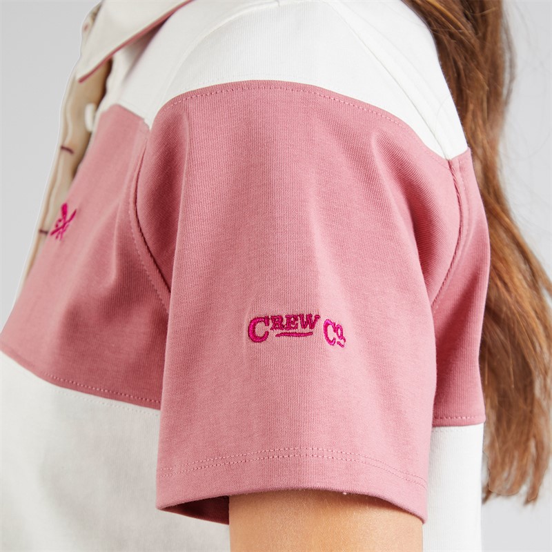 Crew Clothing Womens Short Sleeve Rugby Shirt Foxglove/Rainy Day Foxglove / Rainy Day