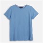 Crew Clothing Womens Short Sleeve Slub T-Shirt Della Robbia Blue