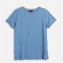 Crew Clothing Womens Short Sleeve Slub T-Shirt Della Robbia Blue