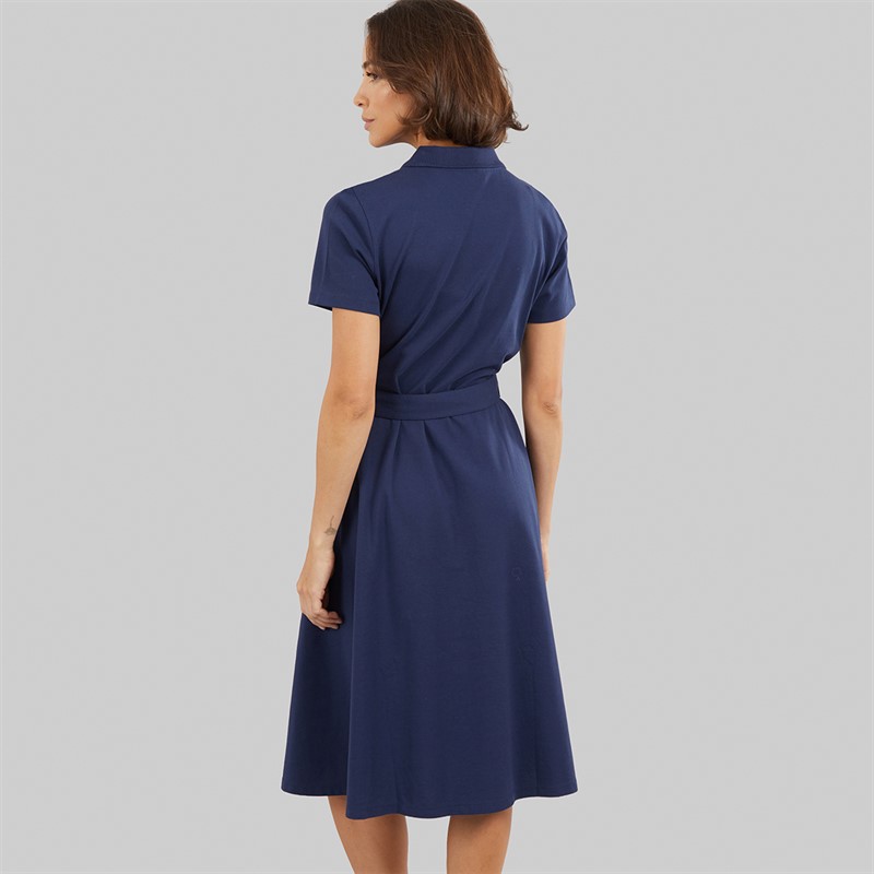 Crew Clothing Womens Fit And Flare Polo Dress Heritage Navy