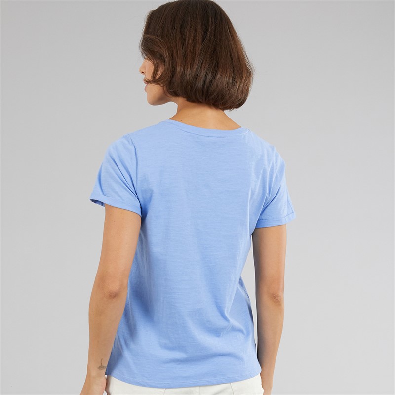 Crew Clothing Womens Cassie Stripe Button T-Shirt White/Pastel Yellow White / Pastel Yellow