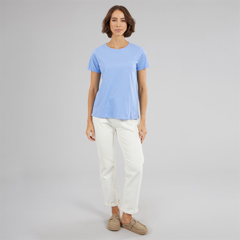 Crew Clothing Womens Cassie Stripe Button T-Shirt White/Pastel Yellow White / Pastel Yellow
