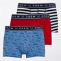 Crew Clothing Mens Fishes Three Pack Boxers Blue/Red/Navy
