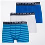 Crew Clothing Mens Logo Blues Three Pack Boxers Blue/White