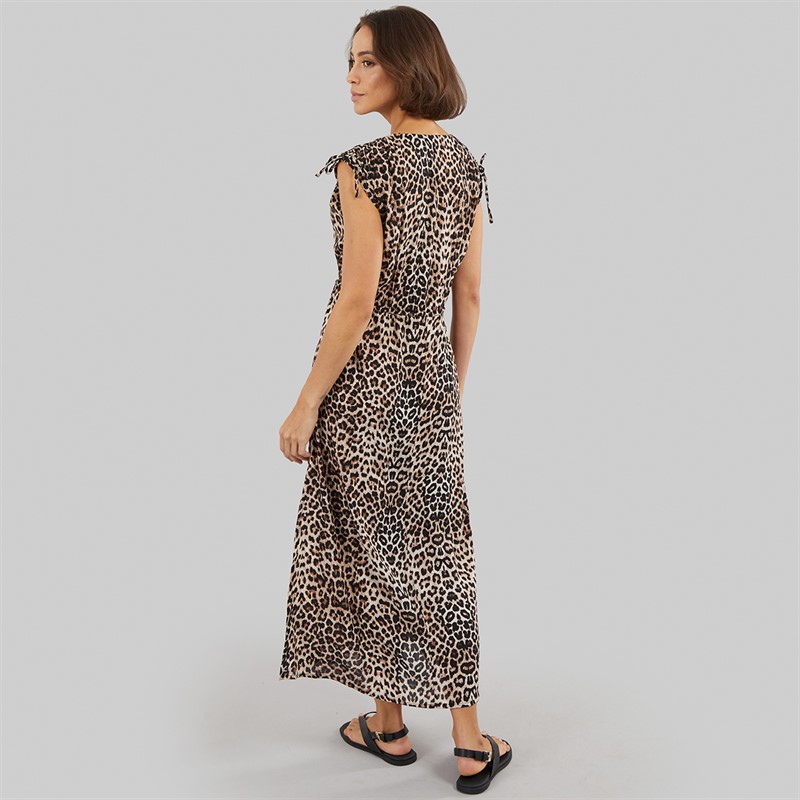 Crew Clothing Womens Sleeveless Beach Dress Leopard