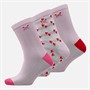 Crew Clothing Womens Three Pack Socks Raspberry Sorbet