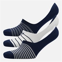 Crew Clothing Womens Three Pack Socks Bonnie Stripe Pink