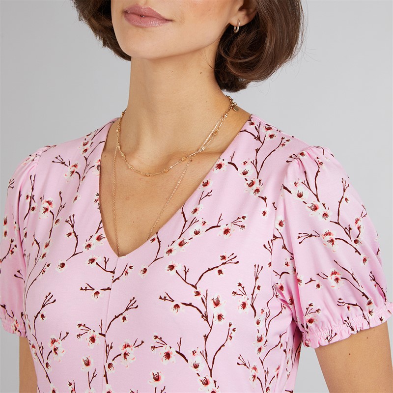 Crew Clothing Womens Melanie Midi Dress Deep Orchid