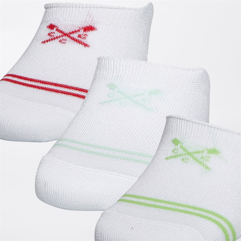 Crew Clothing Womens Three Pack Socks Optic White