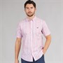 Crew Clothing Mens Short Sleeve Oxford Stripe Shirt Fox Glove/Blue Bell/Wasabi Fox Glove / Blue Bell / Wasabi
