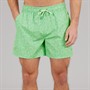 Crew Clothing Mens Leaf Print Swim Shorts Light Grass Green