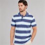 Crew Clothing Mens Stripe Polo Shirt Blue Bell/Blue Indigo/White Linen Blue Bell / Blue Indigo / White Linen