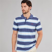 Crew Clothing Mens Stripe Polo Shirt Blue Bell/Blue Indigo/White Linen Blue Bell / Blue Indigo / White Linen