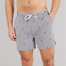 Crew Clothing Mens Lobster Print Swim Shorts Sodalite Blue/Crimson Sodalite Blue / Crimson