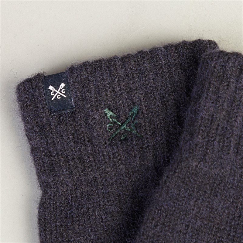 Crew Clothing Mens Gloves Charcoal Marl