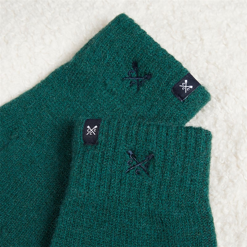 Crew Clothing Mens Gloves Bottle Green