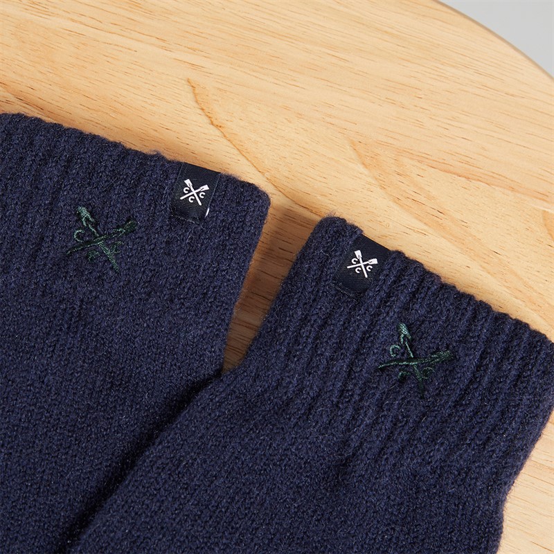 Crew Clothing Mens Gloves Dark Navy